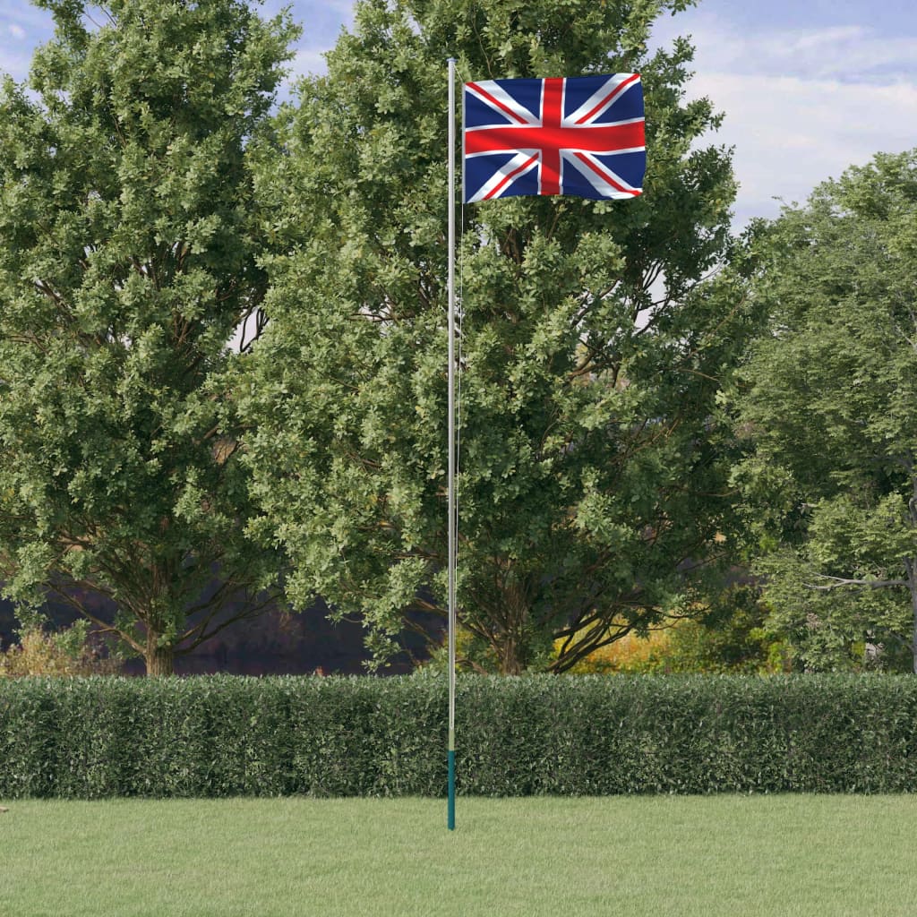 vidaXL Inglismaa lipp ja lipumast, 6,23 m, alumiinium