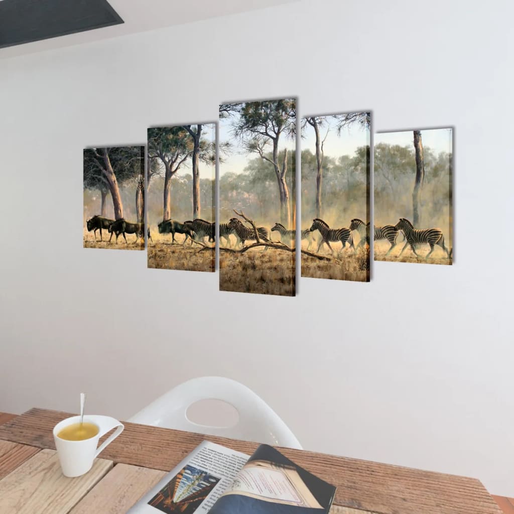 Seinamaalikomplekt sebradega, 200 x 100 cm