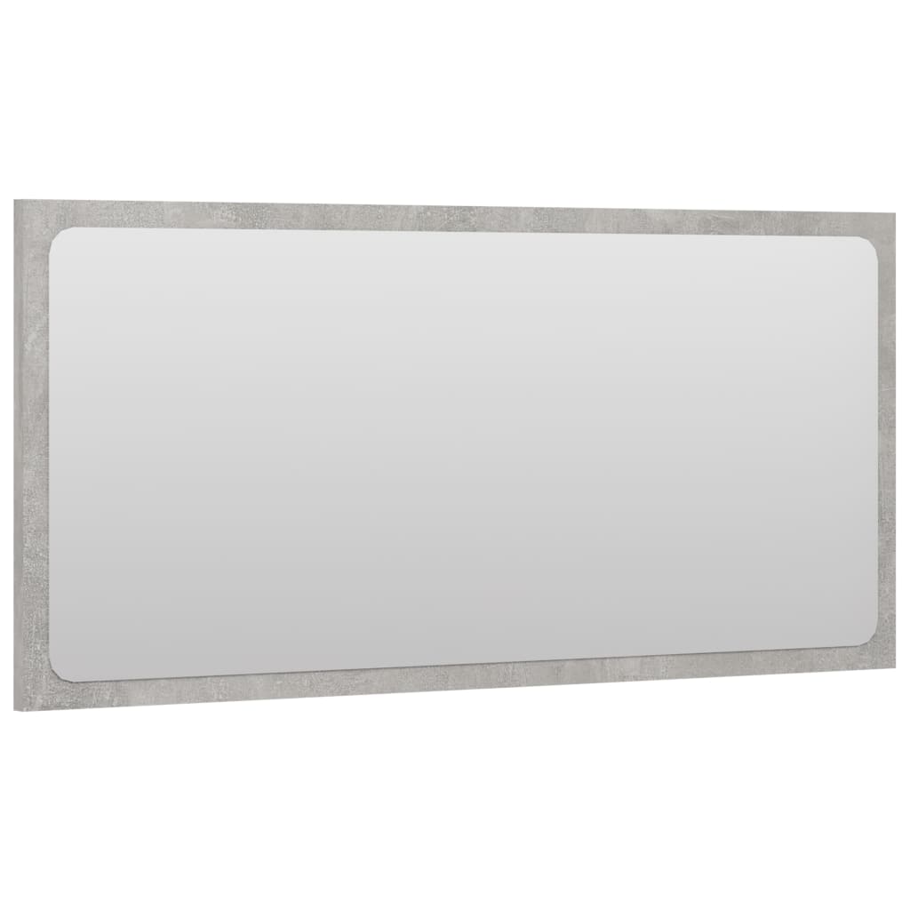 vidaXL vannitoa peegel, betoonhall, 80 x 1,5 x 37 cm, puitlaastplaat