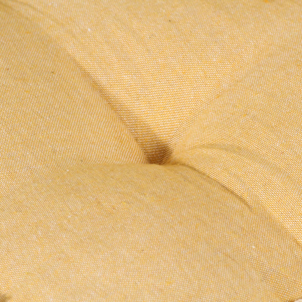 vidaXL euroalustest diivani padi, kollane 120 x 80 x 10 cm
