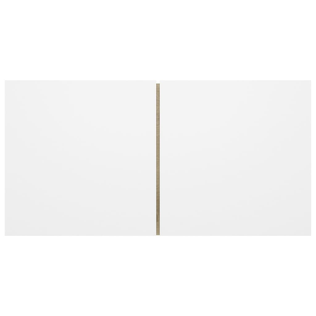 vidaXL 3-osaline telerikapikomplekt valge, Sonoma tamm, puitlaastplaat