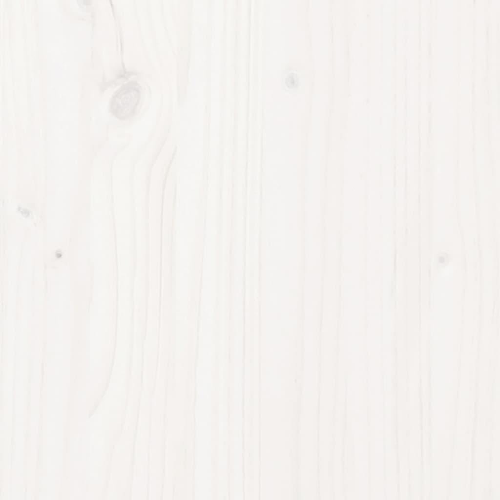 vidaXL voodiraam, täismännipuit, 75 x 190 cm, valge