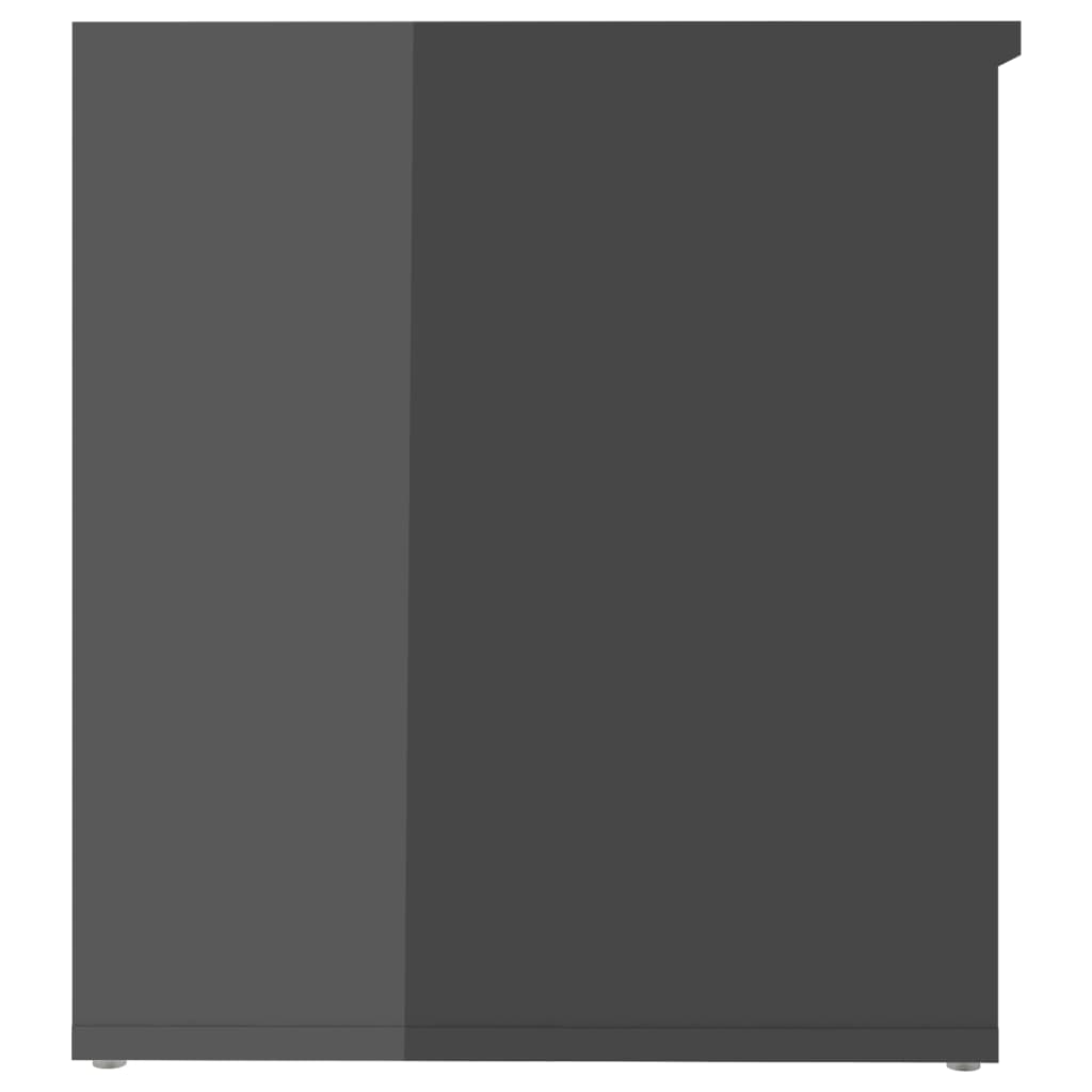 vidaXL hoiukast, kõrgläikega hall, 84 x 42 x 46 cm, tehispuit