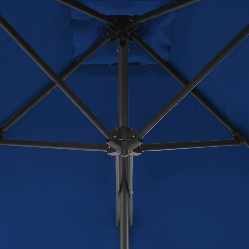 vidaXL päikesevari, teraspostiga, sinine, 300 x 230 cm