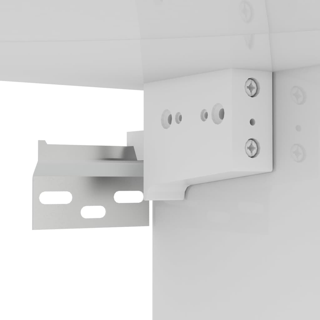 vidaXL 6-osaline telerikappide komplekt, kõrgläikega valge, puitlaastplaat