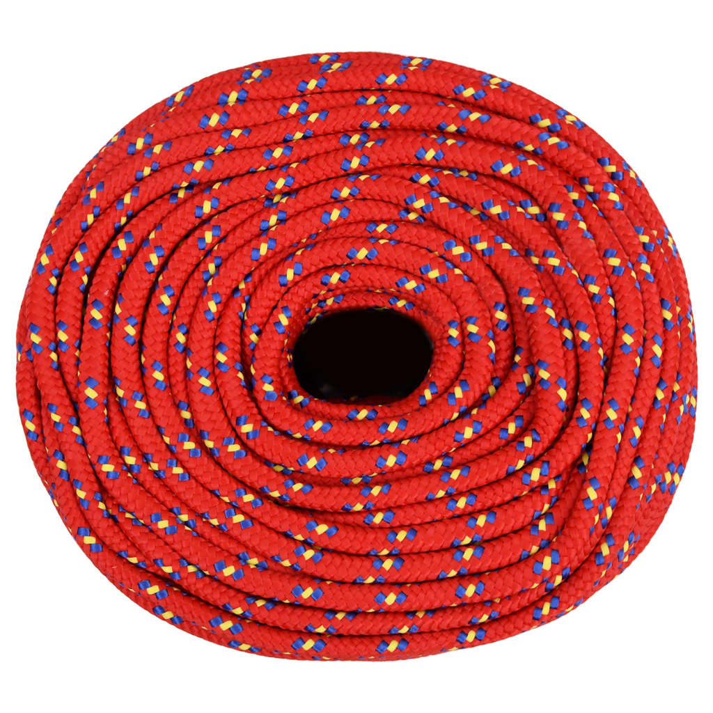 vidaXL paadiköis, punane, 10 mm, 500 m, polüpropüleen