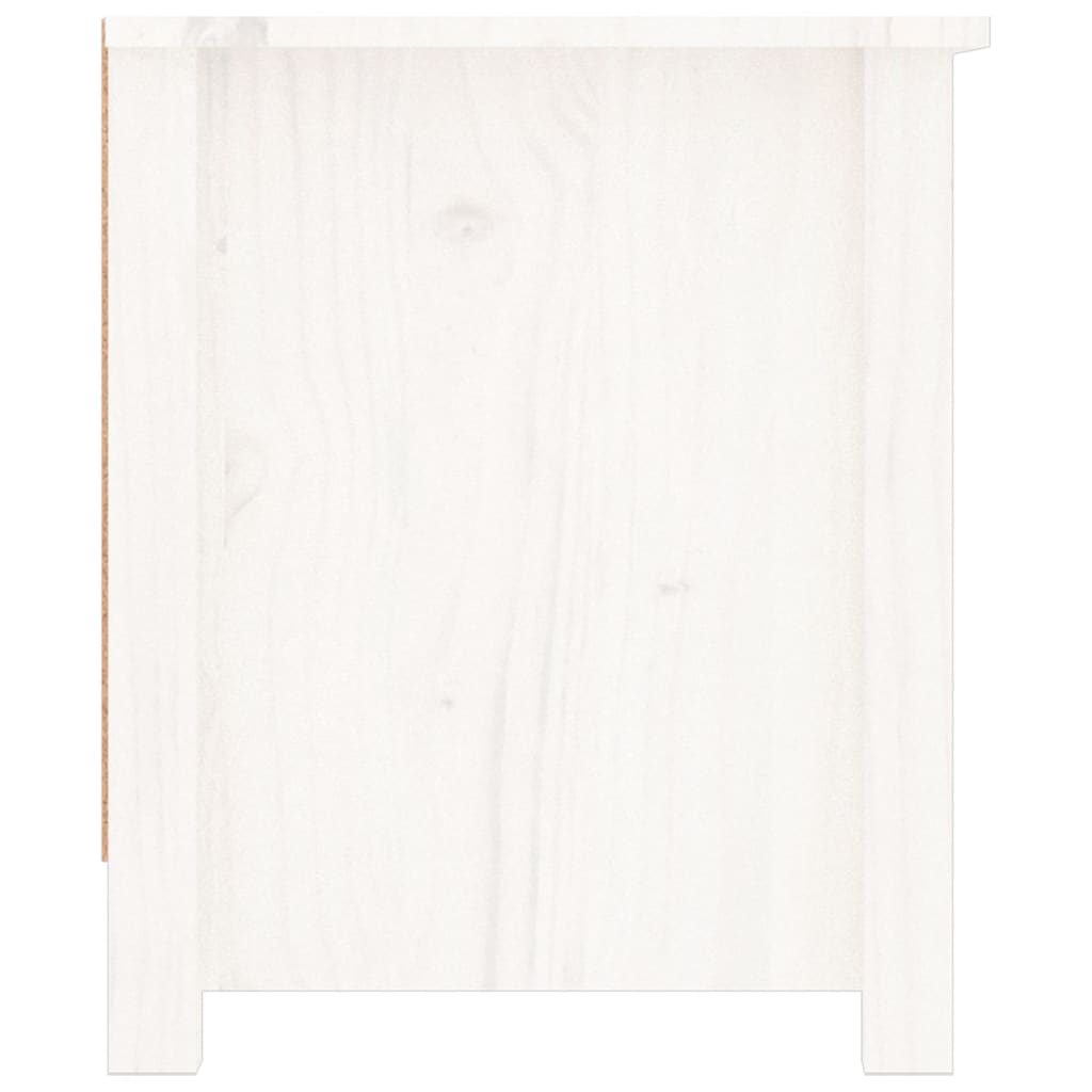 vidaXL kingakapp, valge, 110 x 38 x 45,5 cm, männipuit