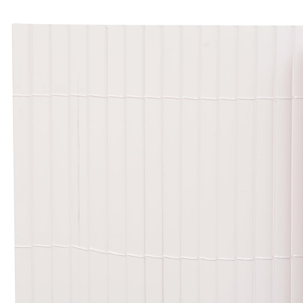 vidaXL kahepoolne piirdeaed 90 x 400 cm, valge