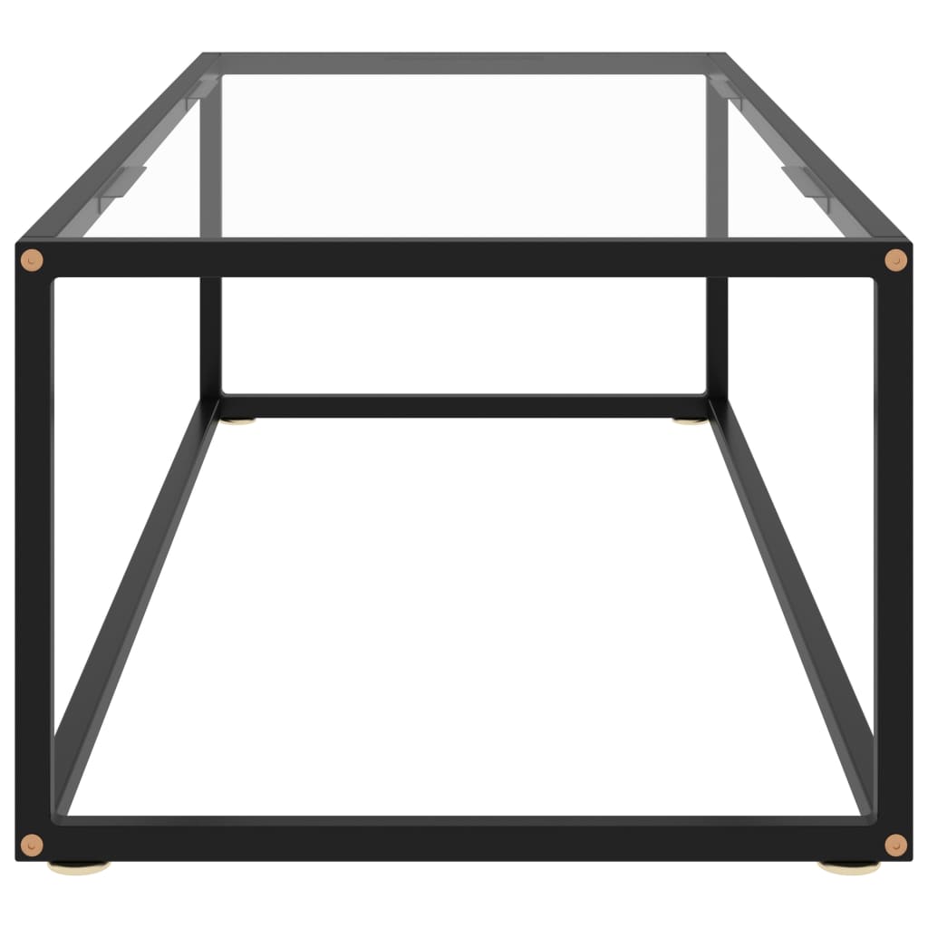 vidaXL kohvilaud, must, karastatud klaas, 120 x 50 x 35 cm