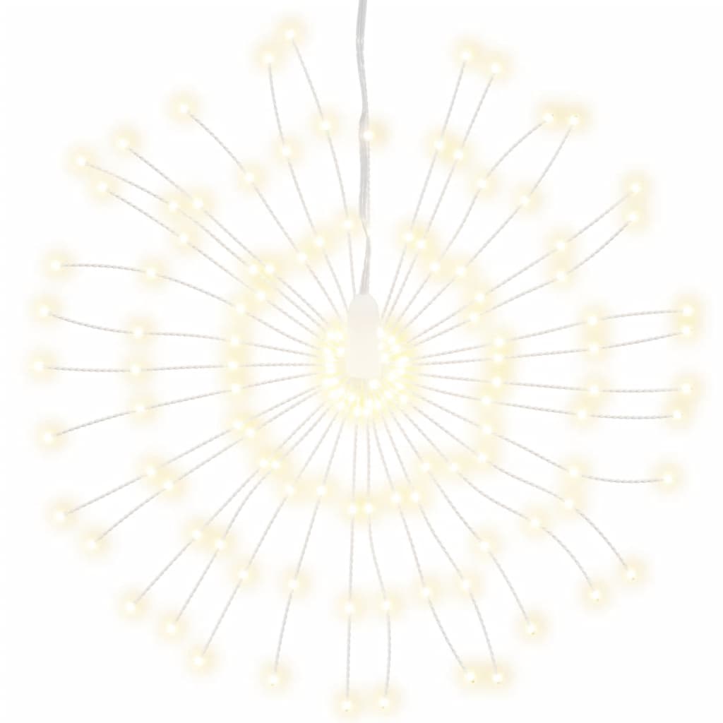 vidaXL õue ilutulestiku jõulutuled, 2 tk, soe valge, 20 cm, 280 LEDi