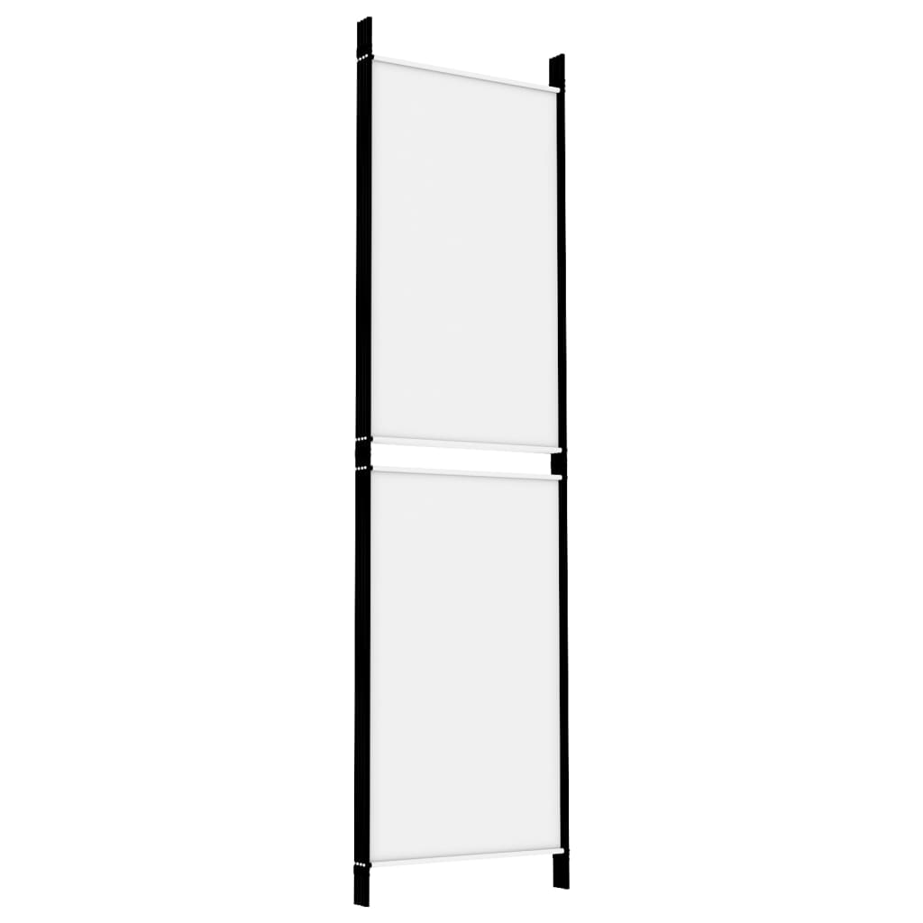 vidaXL 4 paneeliga ruumijagaja, valge, 200 x 180 cm, kangas