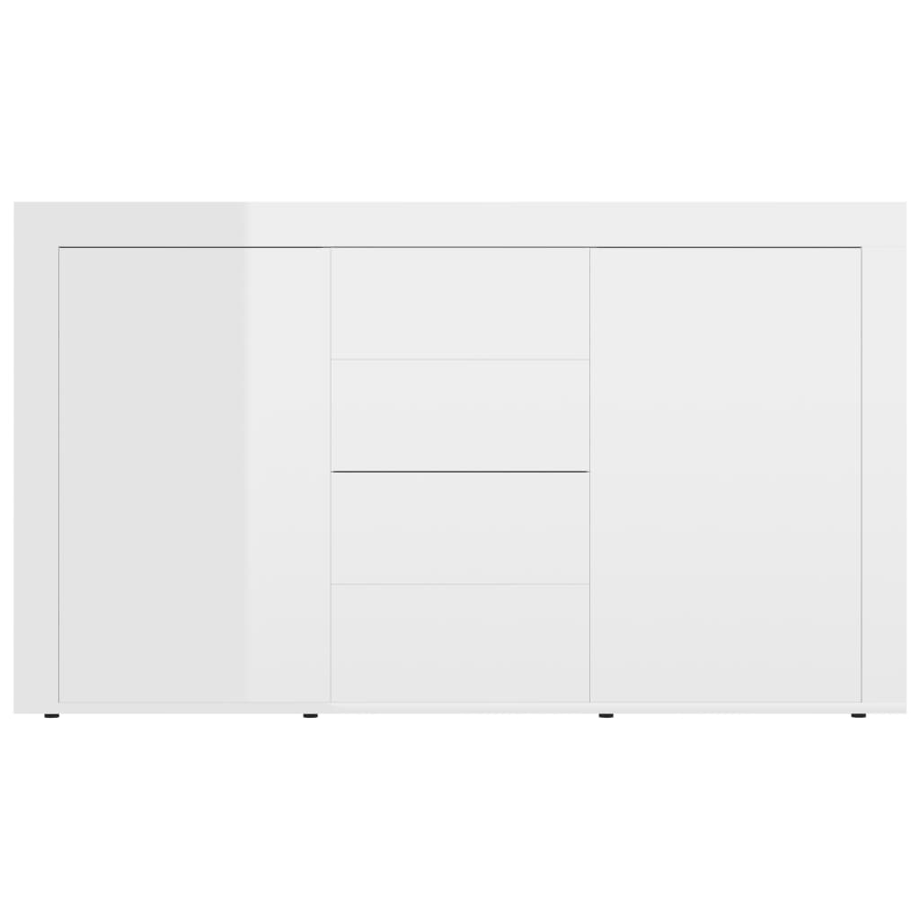 vidaXL puhvetkapp kõrgläikega valge 120 x 36 x 69 cm, puitlaastplaat
