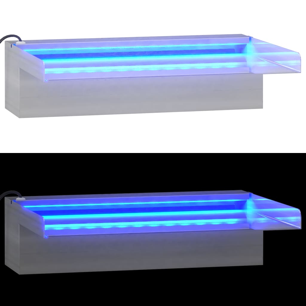 vidaXL purskkaevu kosk RGB LED-tuledega, roostevaba teras, 30 cm