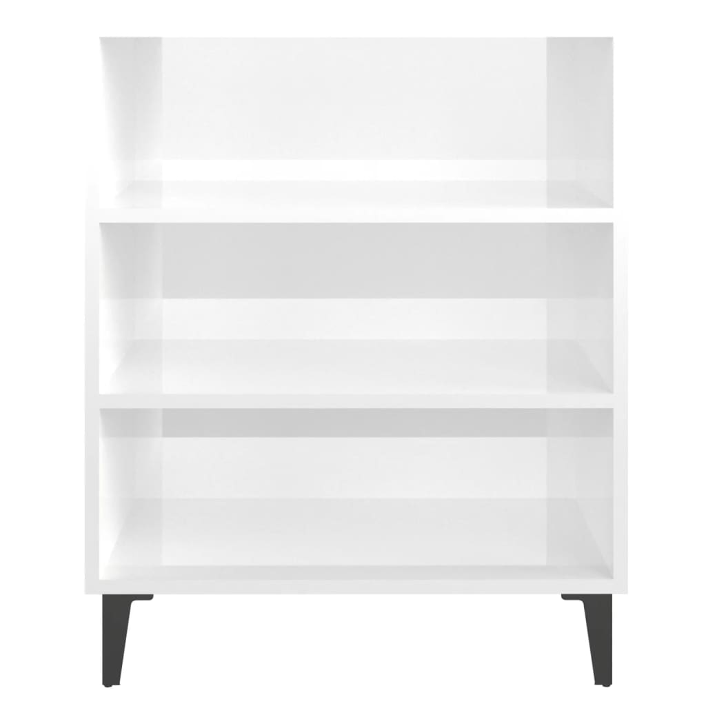 vidaXL puhvetkapp kõrgläikega valge 57x35x70 cm, puitlaastplaat