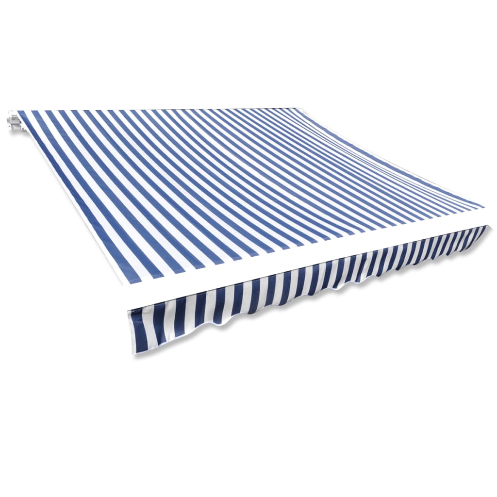 vidaXL varikatuse riie, sinine ja valge, 500 x 300 cm