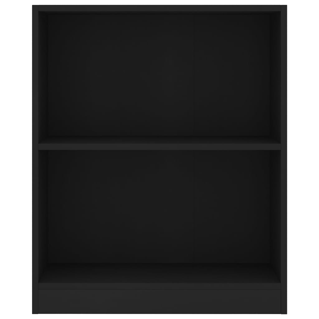 vidaXL raamaturiiul, must, 60 x 24 x 76 cm, tehispuit