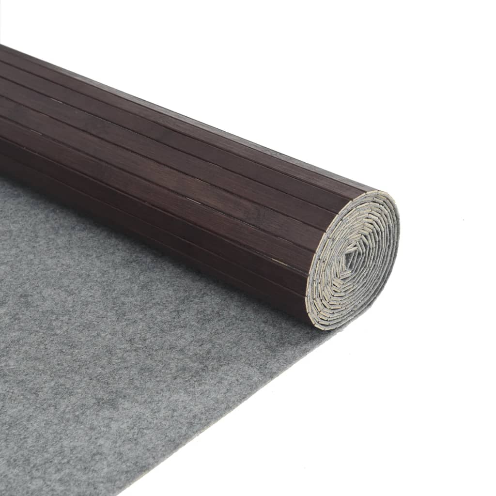vidaXL vaip, ristkülikukujuline, tumepruun, 80 x 300 cm, bambus