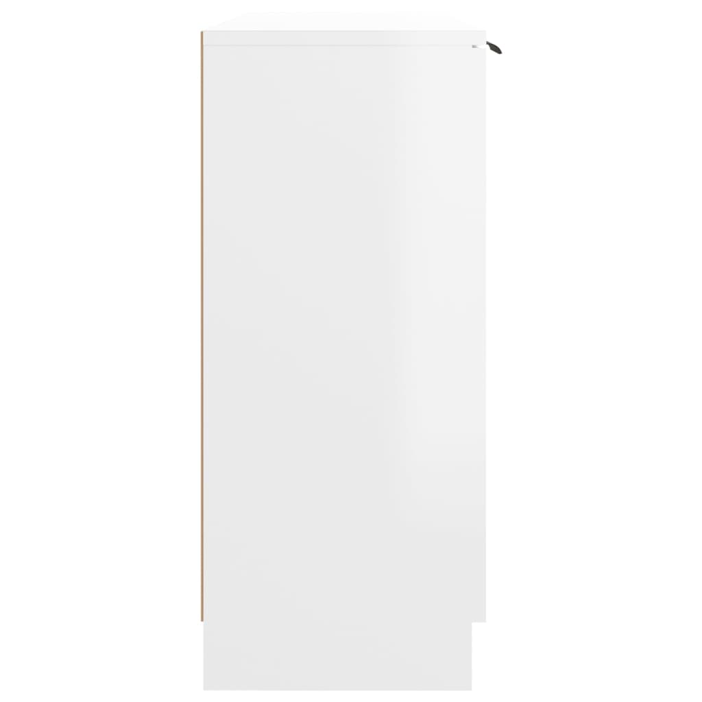 vidaXL puhvetkapp, kõrgläikega, valge, 90,5x30x70 cm tehispuit
