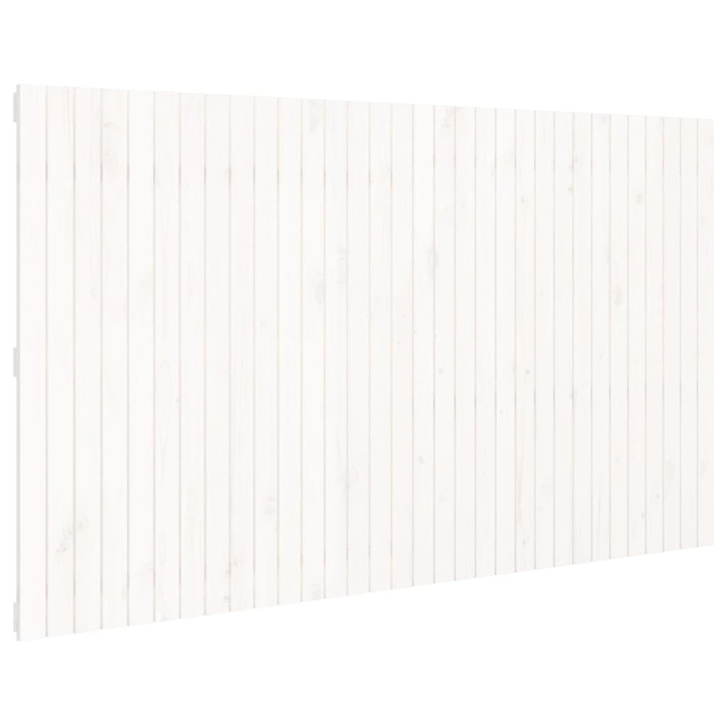 vidaXL seinale kinnitatav voodipeats, valge, 204x3x110 cm, männipuit