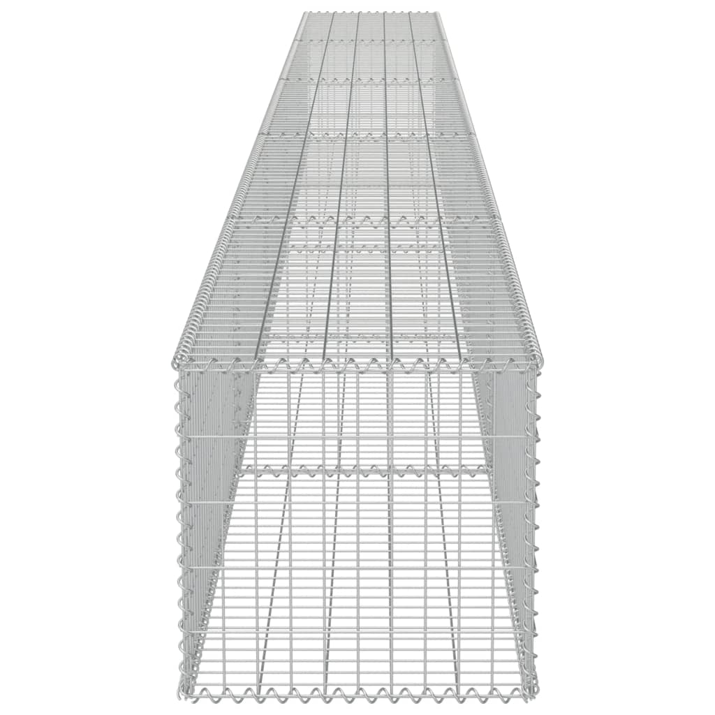 vidaXL kattega gabioonsein, tsingitud teras, 600 x 50 x 50 cm