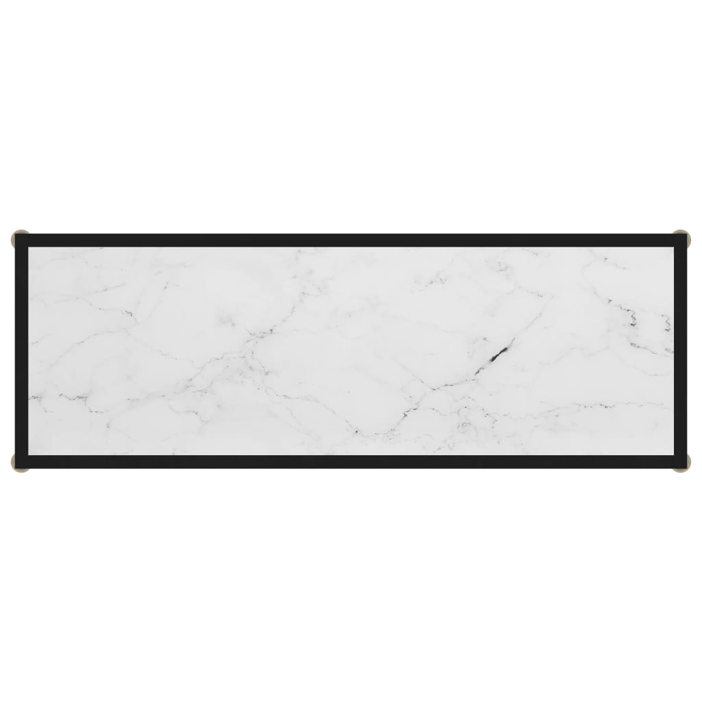 vidaXL konsoollaud, valge, 100 x 35 x 75 cm, karastatud klaas
