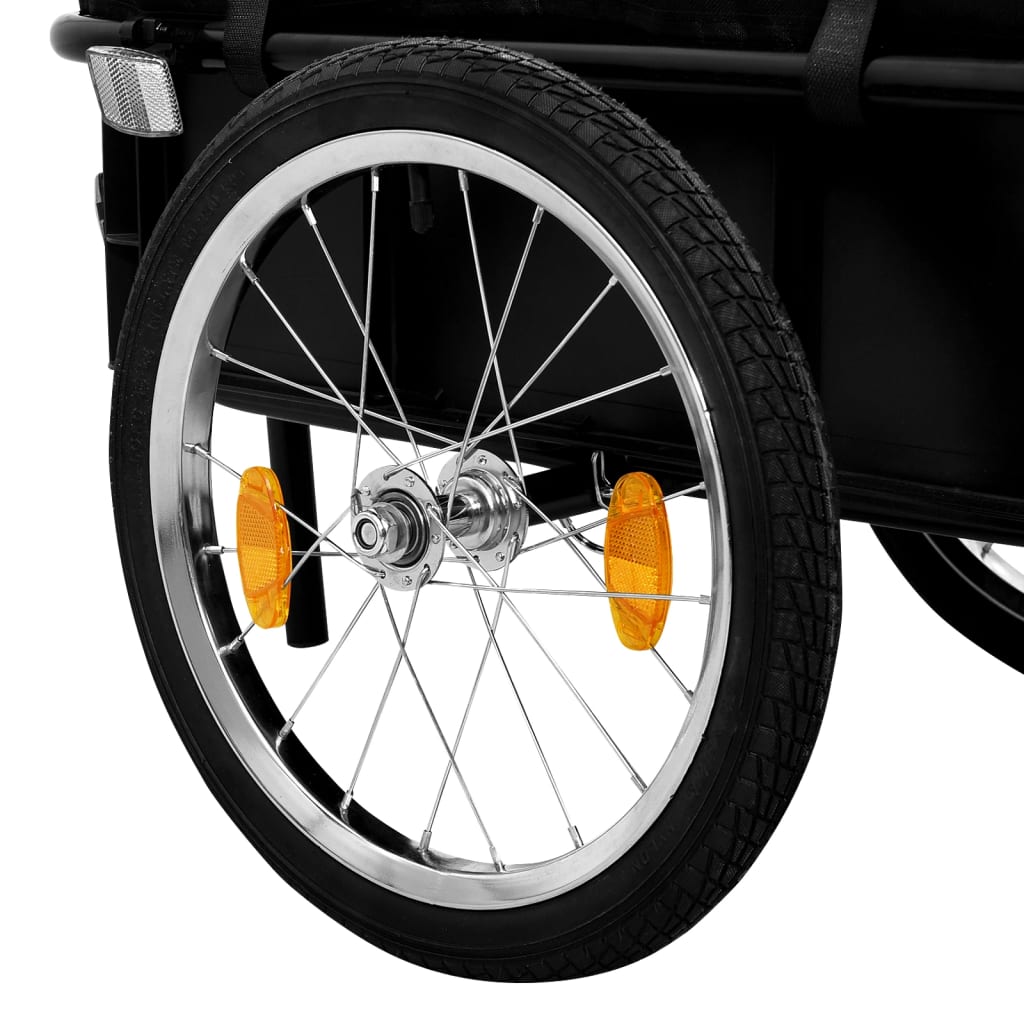 vidaXL jalgratta pakihaagis/käsikäru, 155 x 60 x 83 cm, teras, must