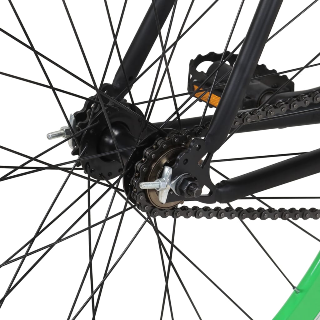 vidaXL ühekäiguline jalgratas, must ja roheline, 700C 51 cm