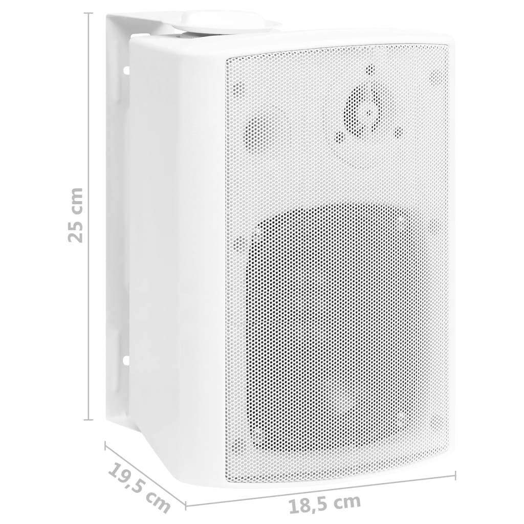 vidaXL seinale kinnitatavad stereokõlarid 2 tk, valge, tuppa/õue 100 W