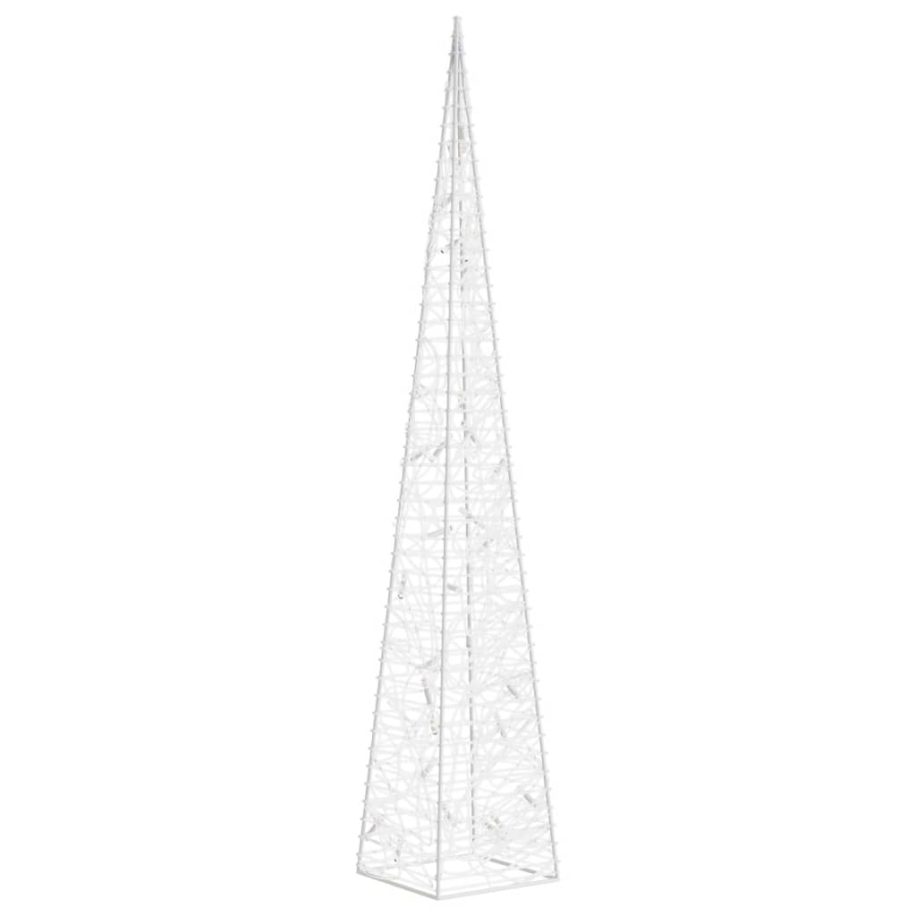 vidaXL koonusekujuline jõuluvalgustus, soe valge, 60 cm, akrüül