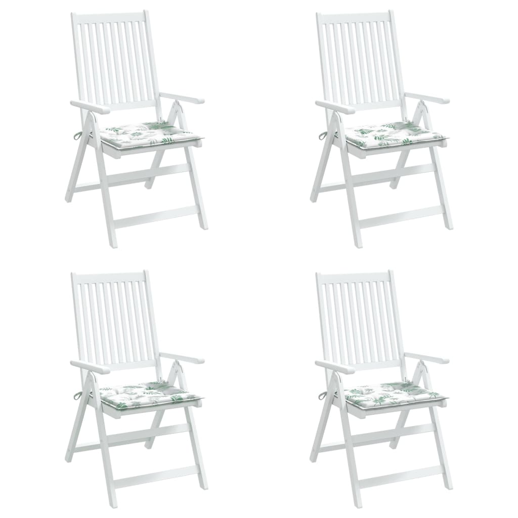 vidaXL tooli istmepadjad 4 tk, lehemuster, 40 x 40 x 3 cm, kangas