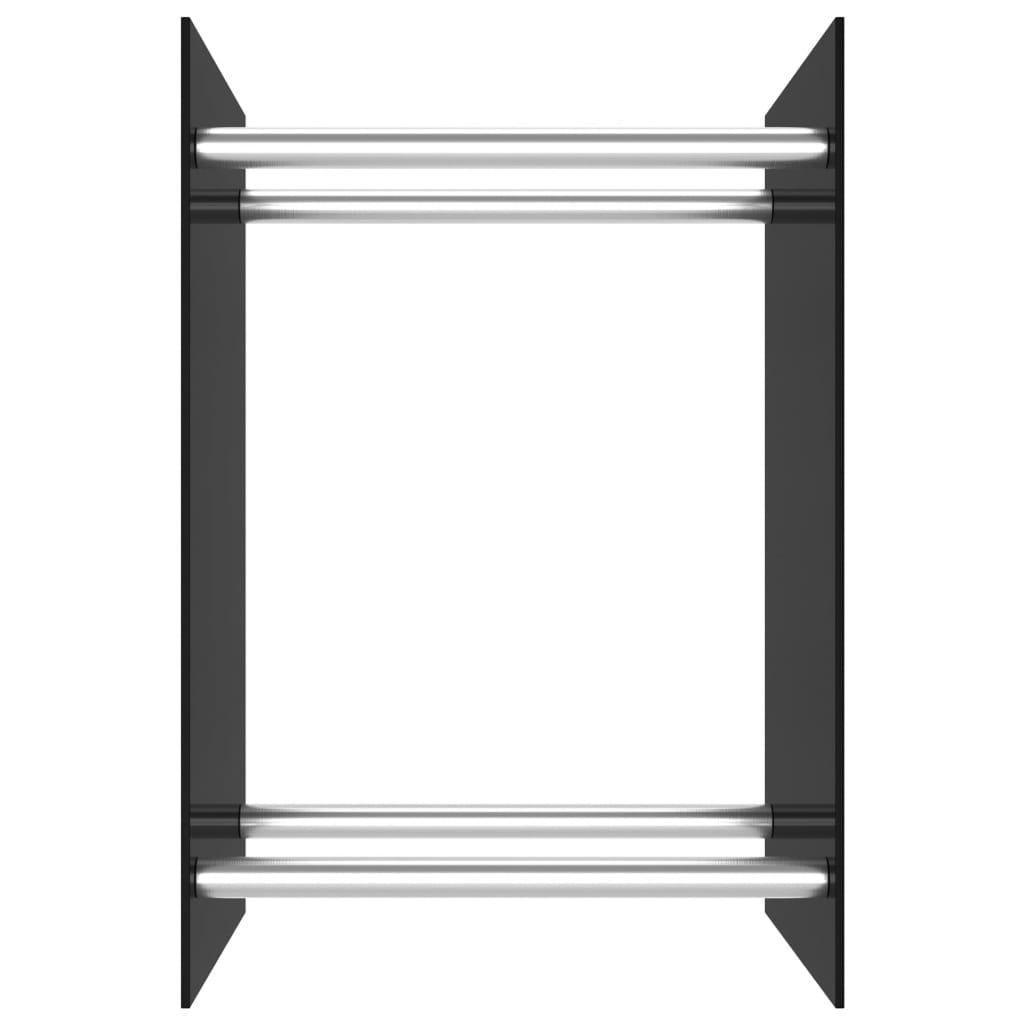 vidaXL küttepuude rest, must, 40 x 35 x 60 cm, klaas