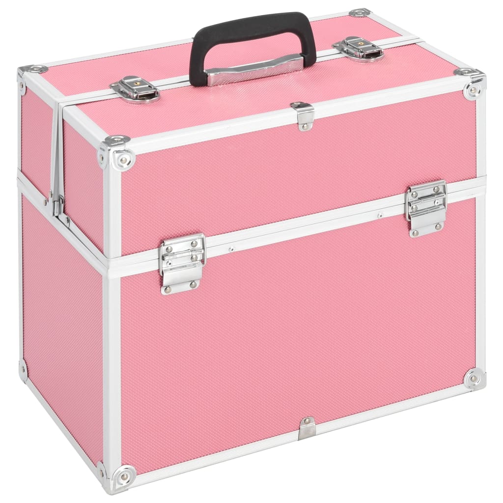 vidaXL jumestuskohver, 38x23x34 cm, roosa, alumiinium