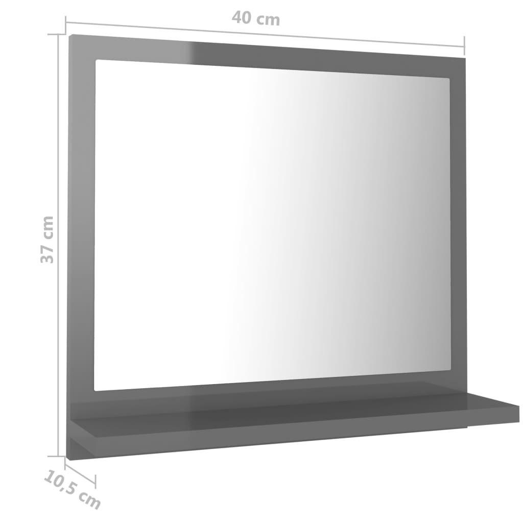 vidaXL vannitoa peeglikapp hall 40x10,5x37 cm puitlaastplaat