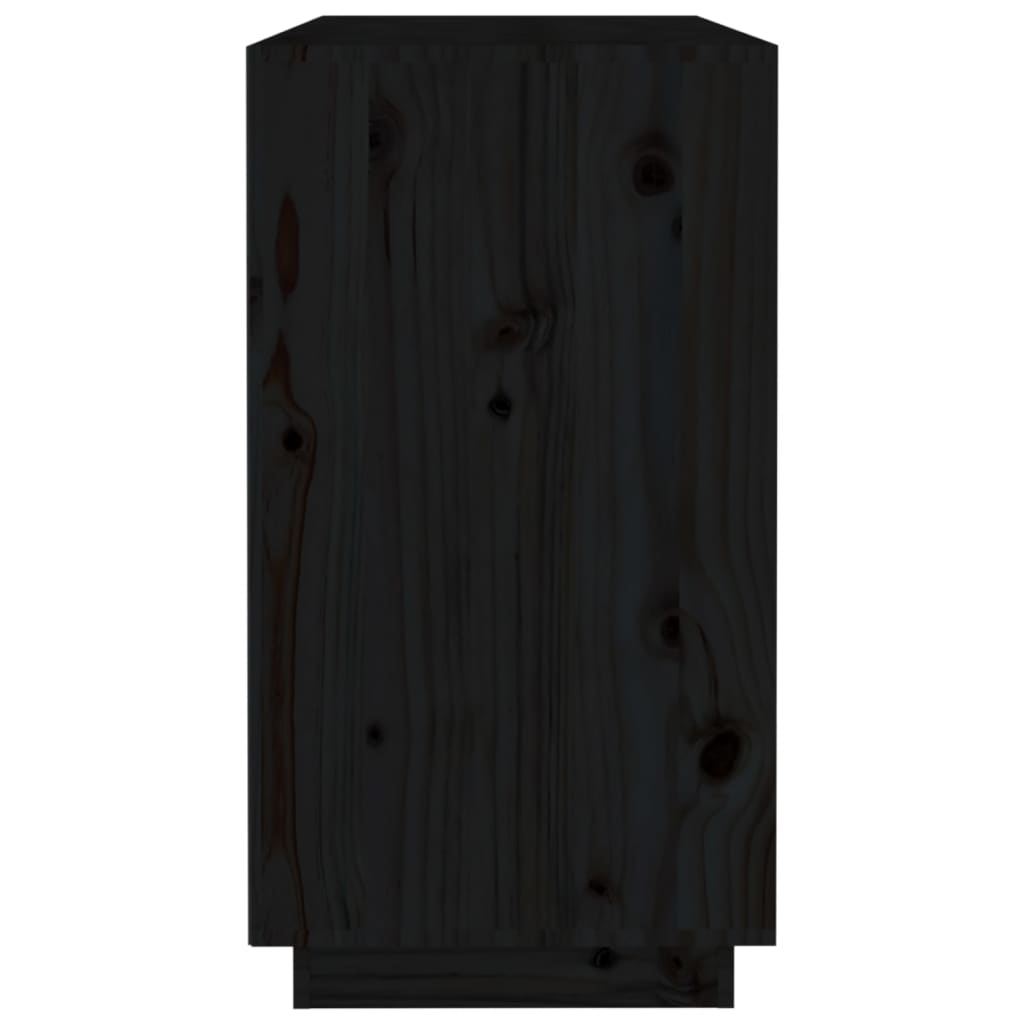vidaXL puhvetkapp, must, 100x40x75 cm, täismännipuit