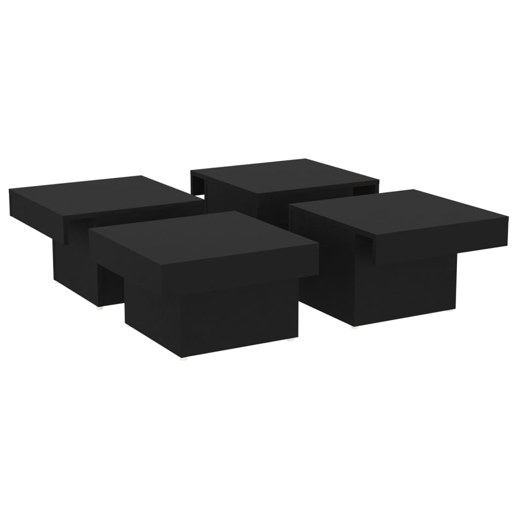 vidaXL kohvilaud, must, 90x90x28 cm puitlaastplaat