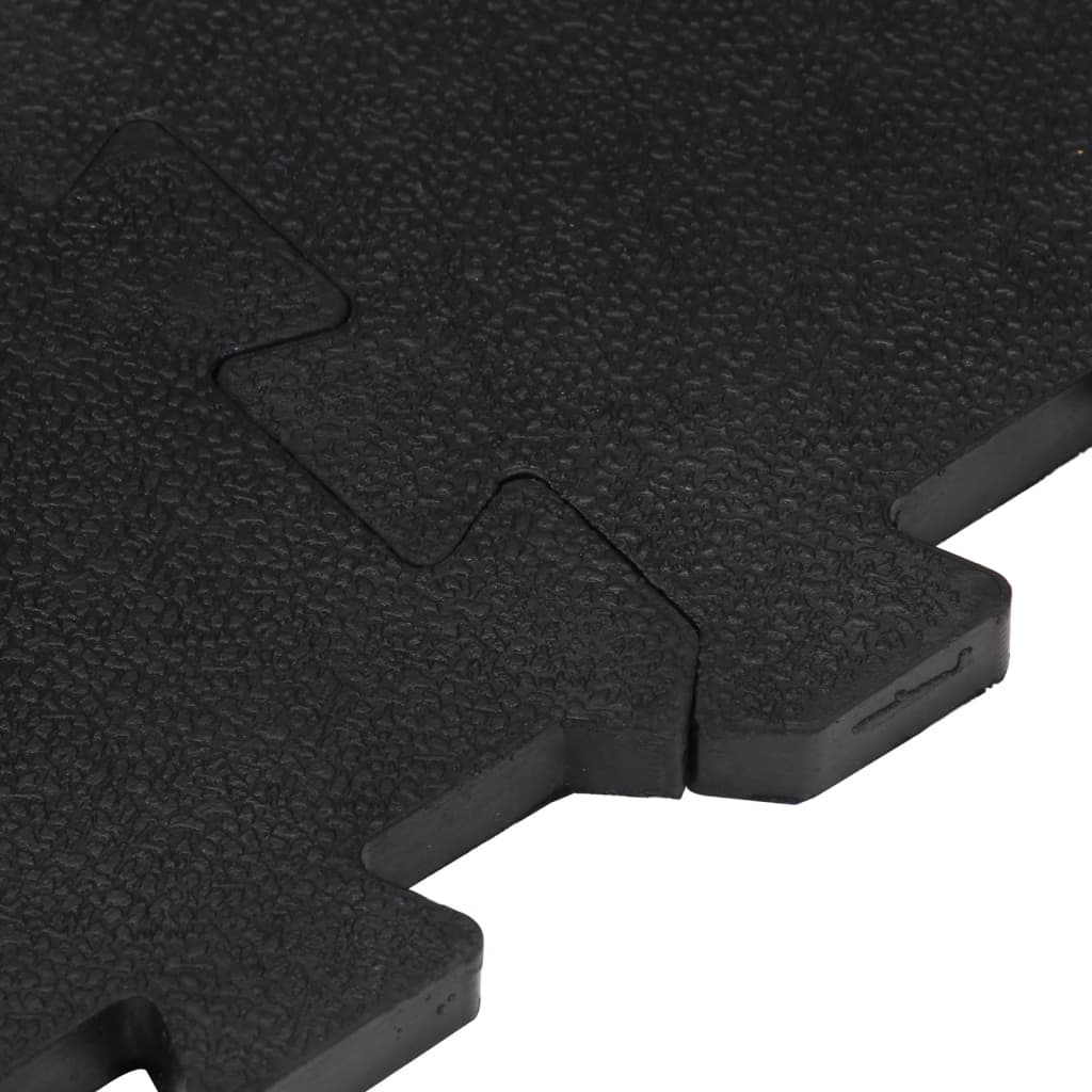vidaXL kummist põrandamatt, must, 12 mm, 100x100 cm