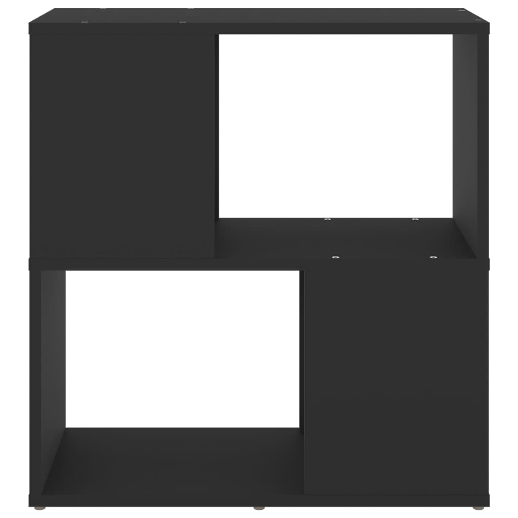 vidaXL raamaturiiul, must, 60 x 24 x 63 cm, puitlaastplaat