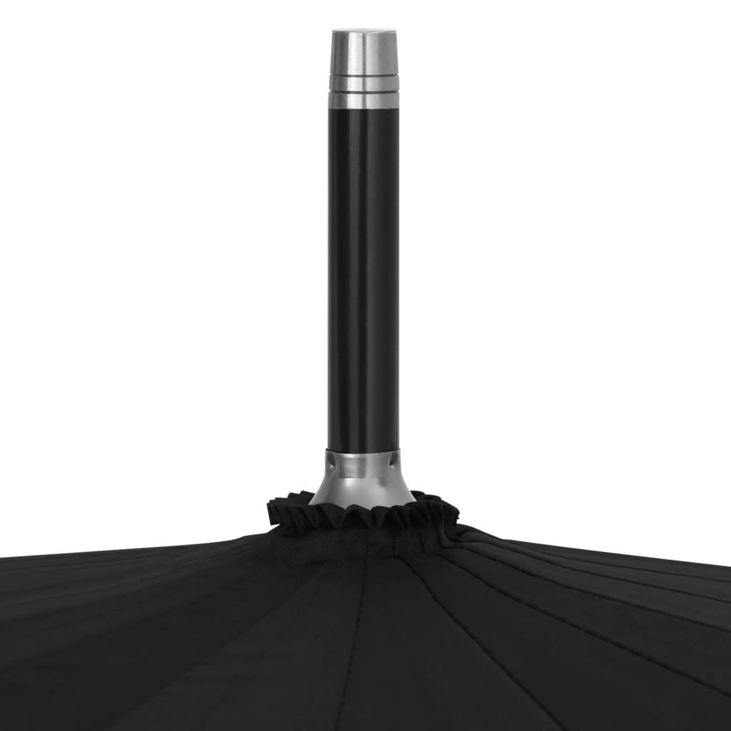 vidaXL automaatne vihmavari, must, 120 cm