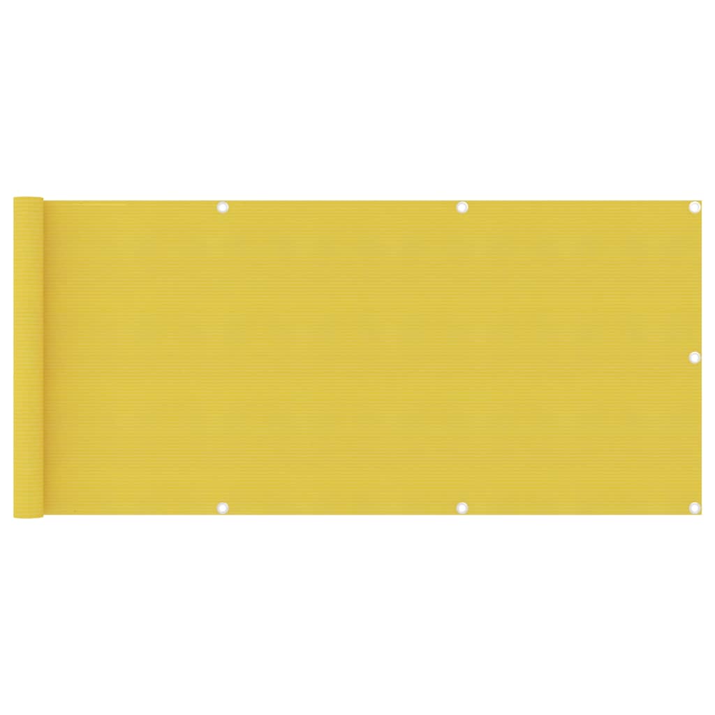 vidaXL rõdusirm, kollane, 75 x 500 cm, HDPE