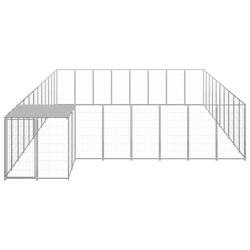vidaXL koeraaedik, hõbedane, 25,41 m², teras