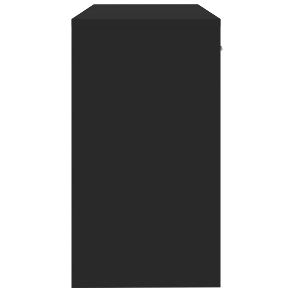 vidaXL kirjutuslaud sahtli ja kapiga, must, 100x40x73 cm, tehispuit