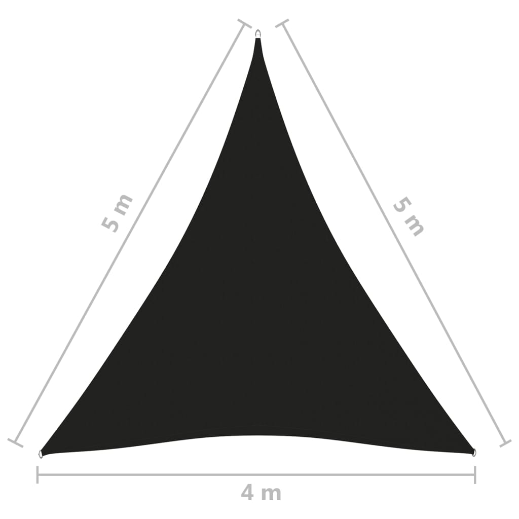 vidaXL oxford-kangast päikesepuri kolmnurkne 4 x 5 x 5 m must