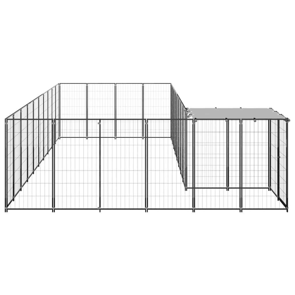 vidaXL koeraaedik, must, 13,31 m², teras