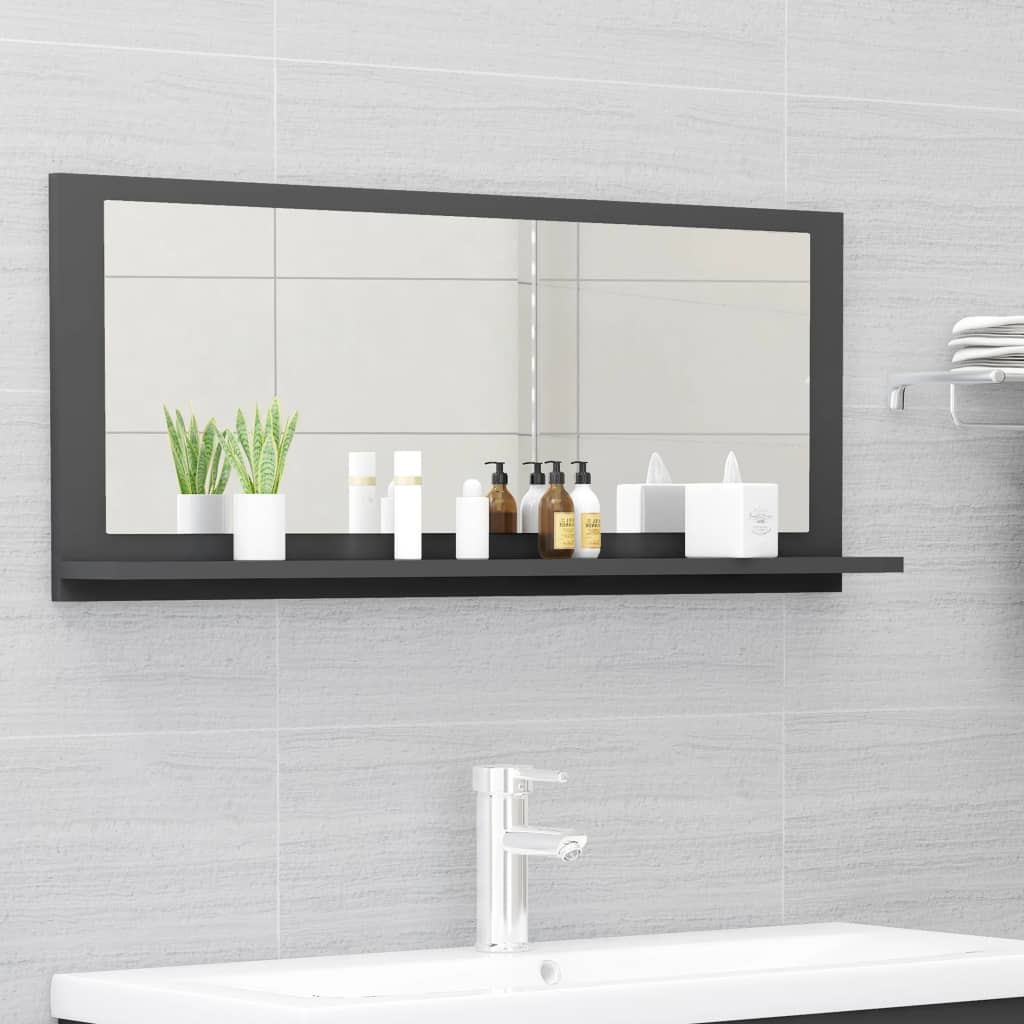 vidaXL vannitoa peeglikapp hall 90 x 10,5 x 37 cm puitlaastplaat