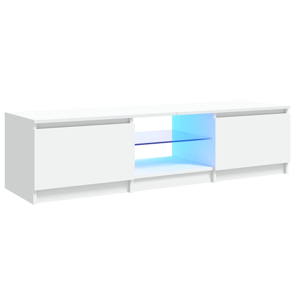 vidaXL telerialus LED-tuledega, valge, 140 x 40 x 35,5 cm