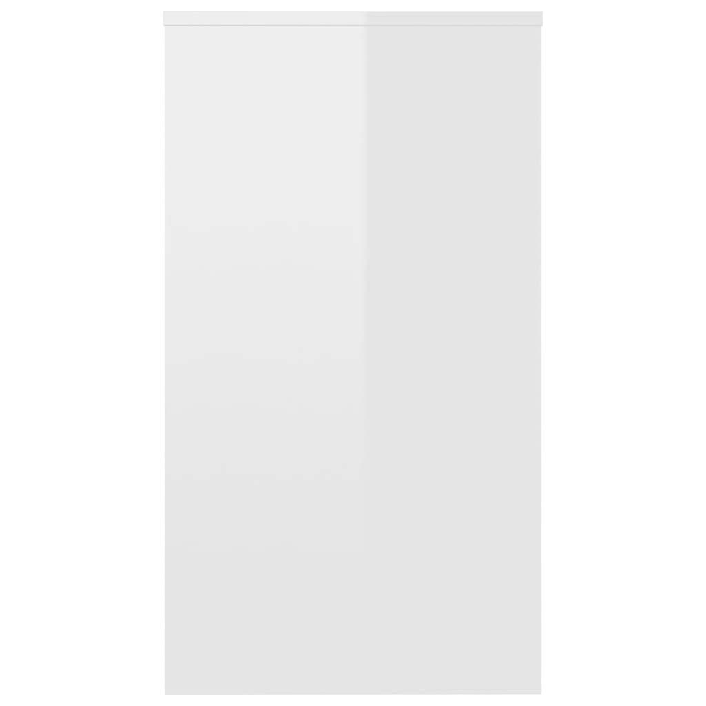 vidaXL kirjutuslaud, kõrgläikega valge, 90x40x72 cm, tehispuit