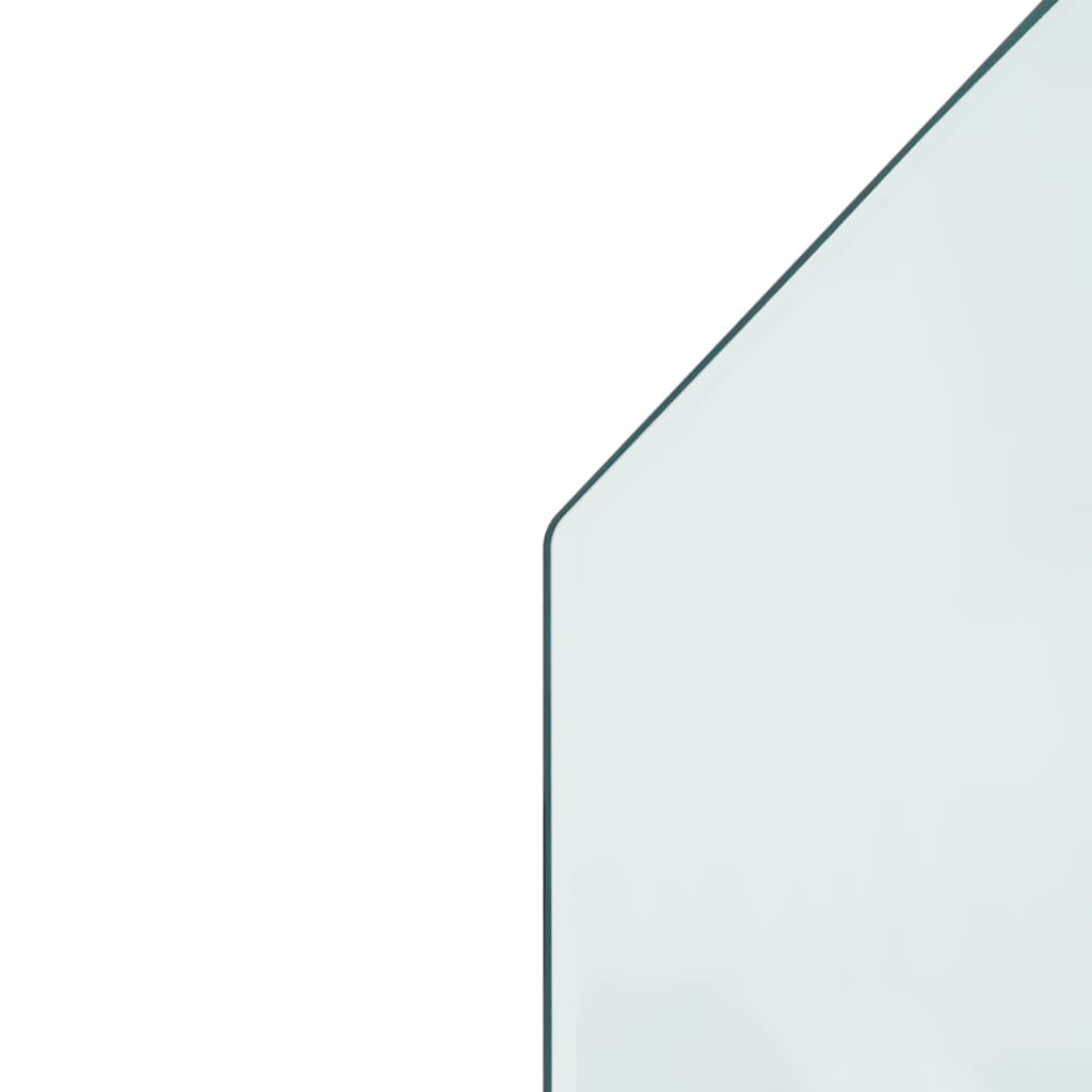vidaXL kaminaesine klaasplaat, kuusnurk, 80x60 cm