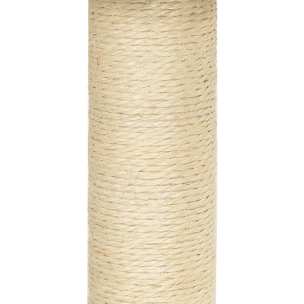 vidaXL kassimaja sisalköitega kraapimispostidega, helehall, 92 cm