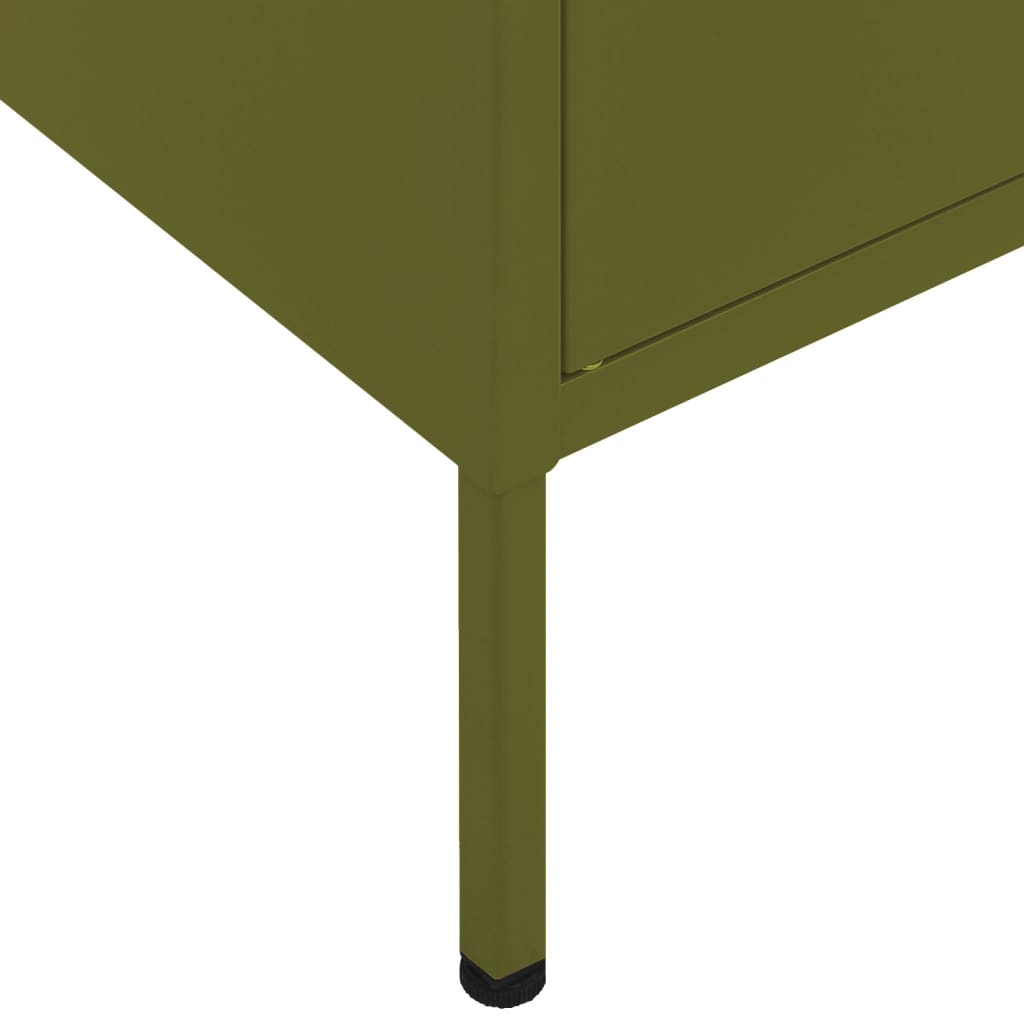 vidaXL hoiukapp, oliivroheline, 80 x 35 x 101,5 cm, teras