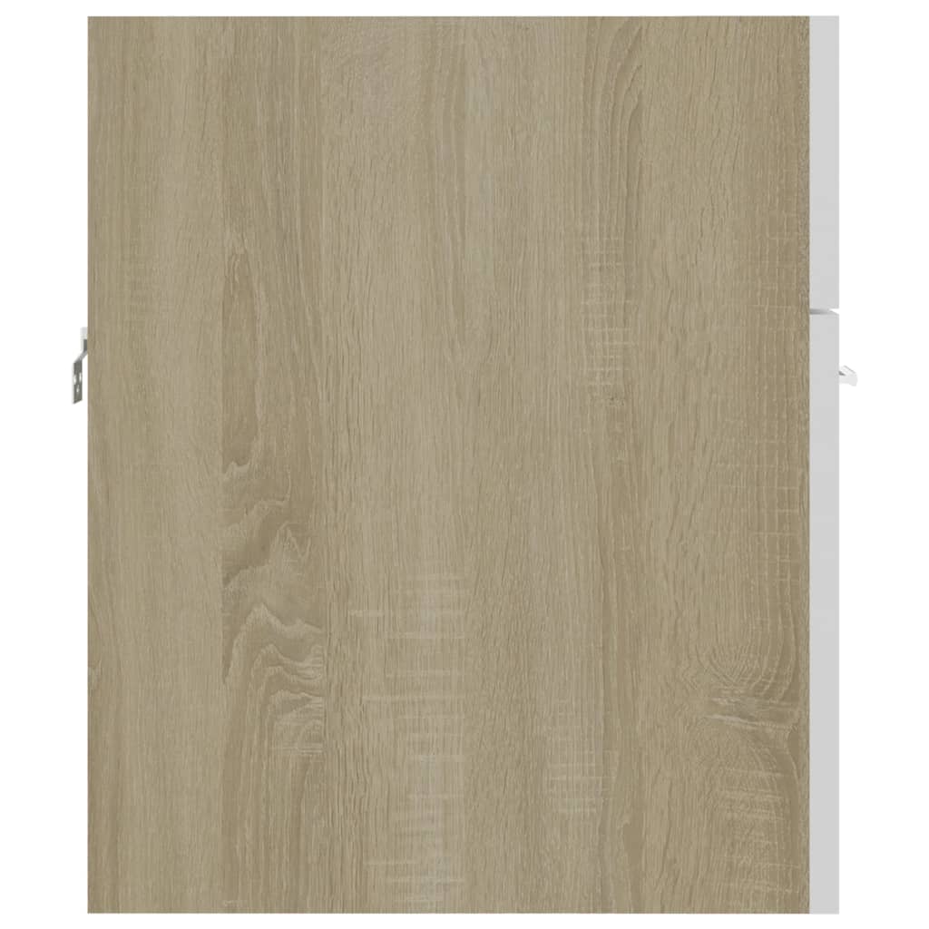 vidaXL valamukapp, valge ja Sonoma tamm, 41x38,5x46 cm, puitlaastplaat